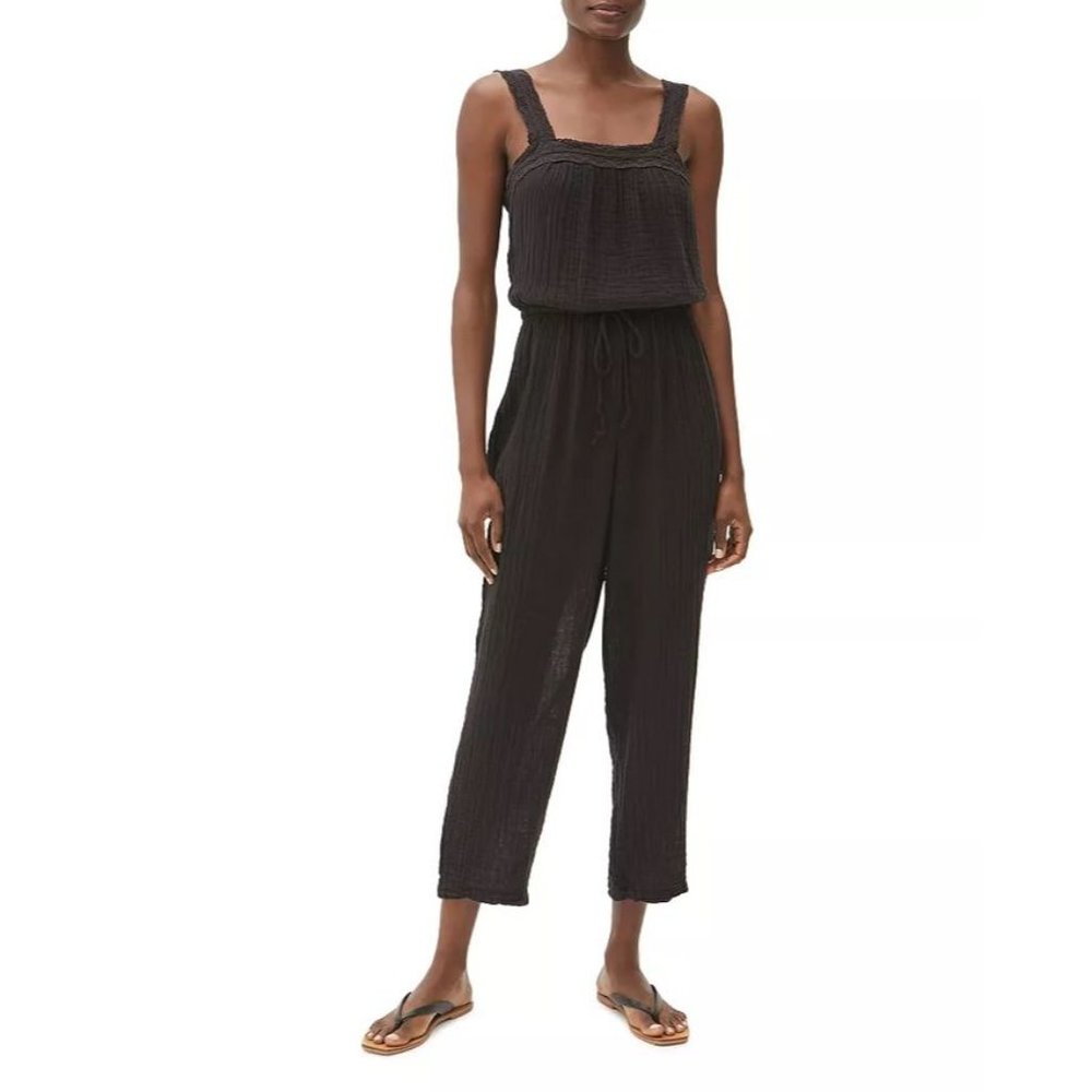 Michael Stars NWT Jodi Cotton Jumpsuit in Black size Medium